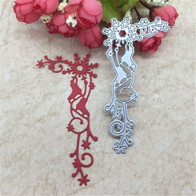 

Winter snowflake skate card edge frame Metal Cutting Dies Stencils Scrapbooking Photo Album Card Paper Embossing Craft DIY