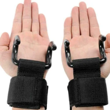 

High 1 Pair Strong Hook Grips Straps Train To The Next Level Weight Lifting Strength Training DOG88
