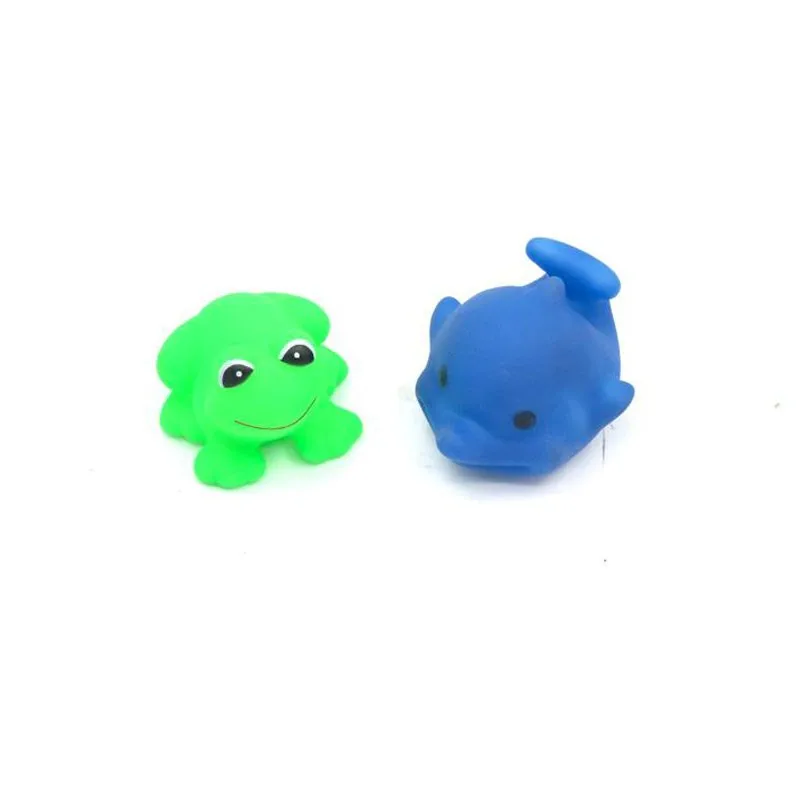 30 шт./лот прекрасный смешанный Животные мягкие резиновые игрушки для Ванная комната Float сжать писклявый звук купальный играть игрушка для ребенка