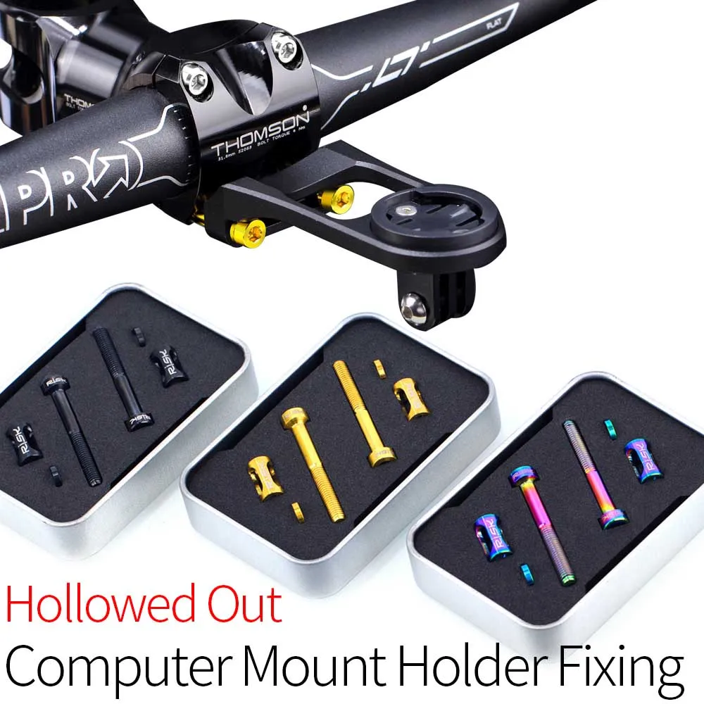 

10.6g/set Hollowed Out Design Bicycle Computer Out-Mount Holeder Fixing Unit-SL For Garmin Computer Mount Screws