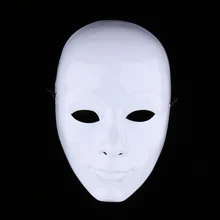 Унисекс Хип-хоп призрак Танцевальная Маска Белый выскакивающий лицо для маскарада мяч вечерние карнавала Хэллоуин Карнавал регулируемый ремень маска