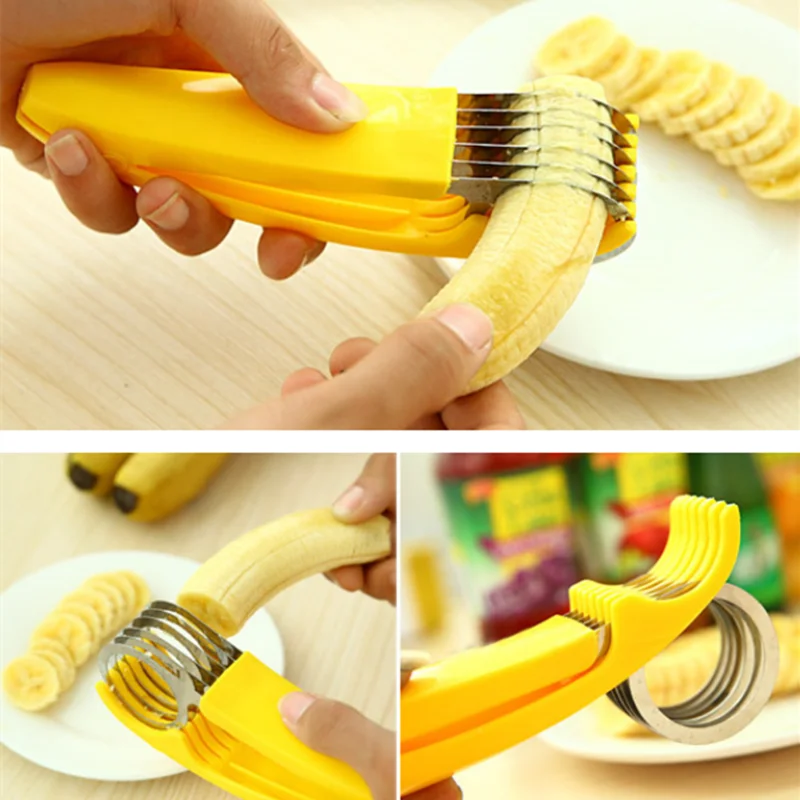 Домашний кухонный инструмент Овощечистка салат ломтик слайсер измельчитель бананов Фруктовый нож для резки огурцов