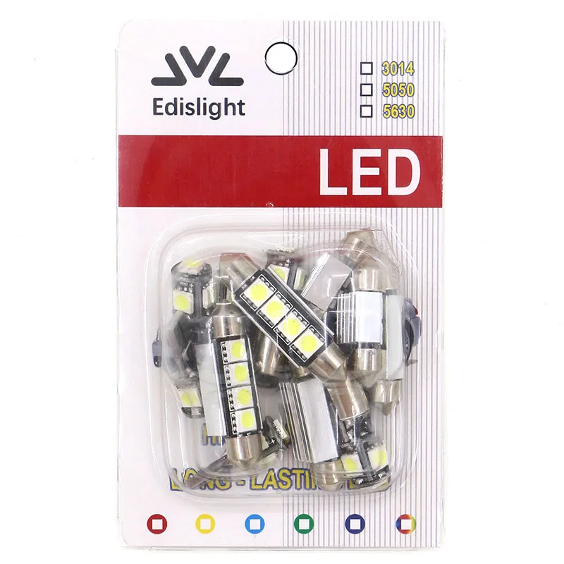 Edislight 13Pcs ȭƮ ̽  Canbus LED  ڵ  ׸ Ű ŰƮ 2009-2015 Ծ XF   Ʈũ ÷Ʈ 