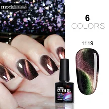 Modelones Newest 3D Two Line Chameleon Magnetic UV Gel Polish Colorful Cat Eyes Led Nail Gel Varnish Soak Off Magnet Gelpolish