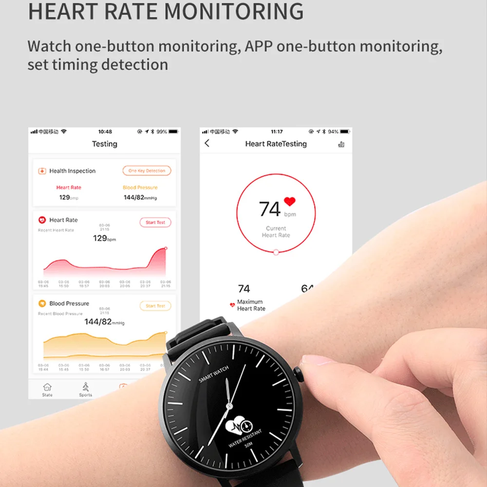 2020 погоды Смарт часы HD06 IP67 Водонепроницаемый Heart Rate Monitor пульт дистанционного