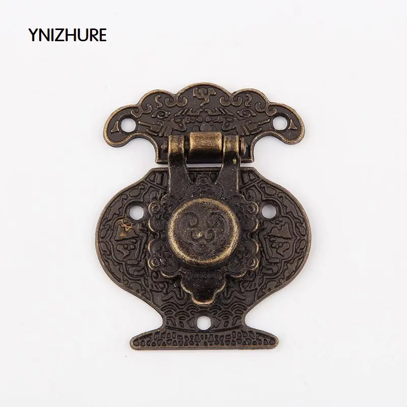 10PCS 33*46mm Jewelry Box Hasp Latch Lock Decorative Hasp Antique