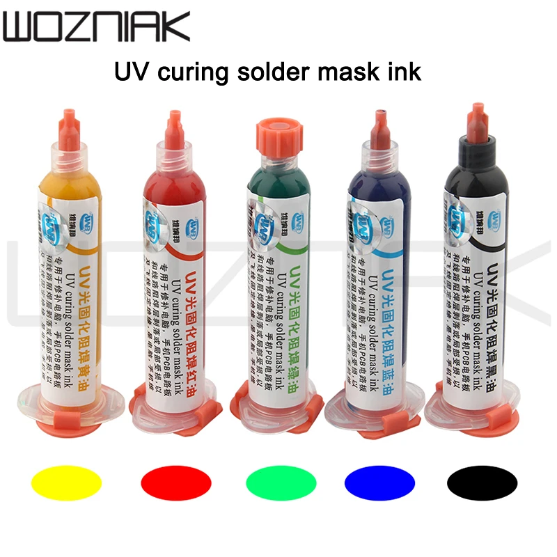 5 цветов УФ излечиваемая паяльная маска чернила 10CC для печатной платы BGA краски предотвращают коррозионную дугу паяльная паста Флюс