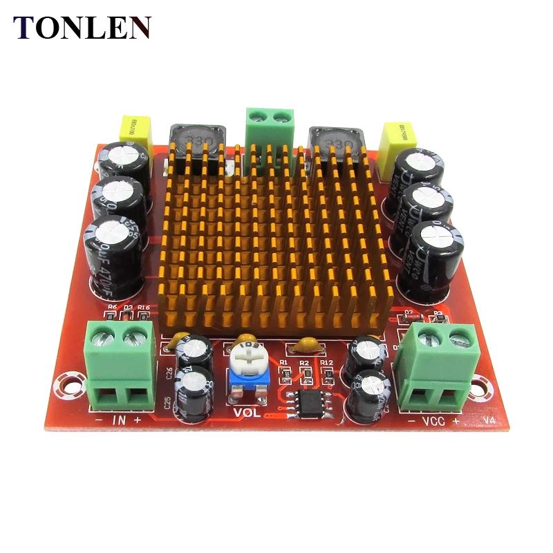 

TONLEN 1PCS TPA3116D2 DC12V 150W Digital Amplifier Board Mono 1.0 Single Channel Audio Amp Board HIFI power Amplifier Module