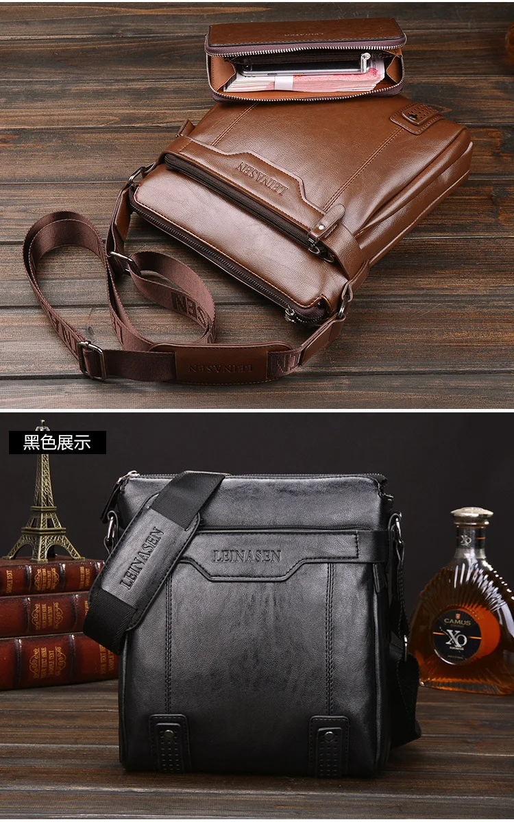 Moda Saco do Mensageiro Dos Homens Sacos