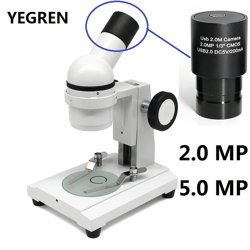 

20X 40X Digital Microscope Monocular Dissecting Stereo Microscope 20X or 40X UP-right Image with 2.0MP or 5.0MP USB Camera