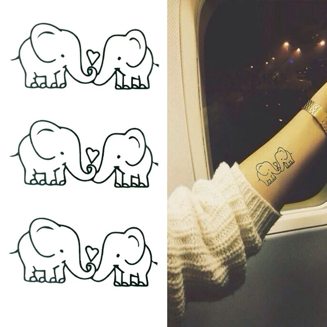 Kawaii Fake Tattoo Stickers Waterproof Removable Temporary Tattoo Sticker 1PCS Cute Cartoon Baby Elephant Pattern Flash Tattoo Kawaii Fake Tattoo Stickers Waterproof Removable Temporary Tattoo Sticker 1PCS Cute Cartoon Baby Elephant Pattern Flash Tattoo