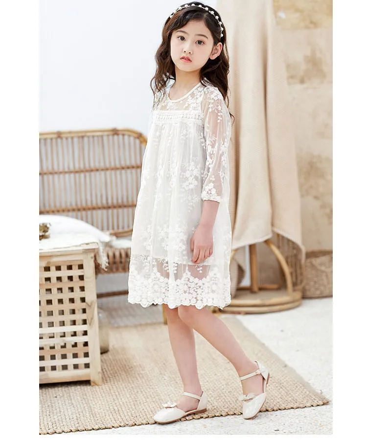 Lace Floral Teen Kids Dresses For Girls Party White Toddler Princess Dress Wedding Kids Baby Children Clothing Summer Spring  4 5 6 7 8 9 10 11 12 13 14 15 16 years little teen  girl formal dress with sleeves girls tutu dresses (9).jpg