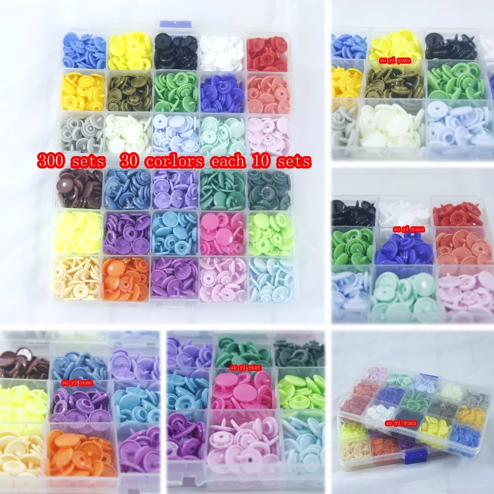 300 SETS/LOT Two box baby snap buttons Diameter 12mm mix color sold KAM T5 clothing accessories | Дом и сад