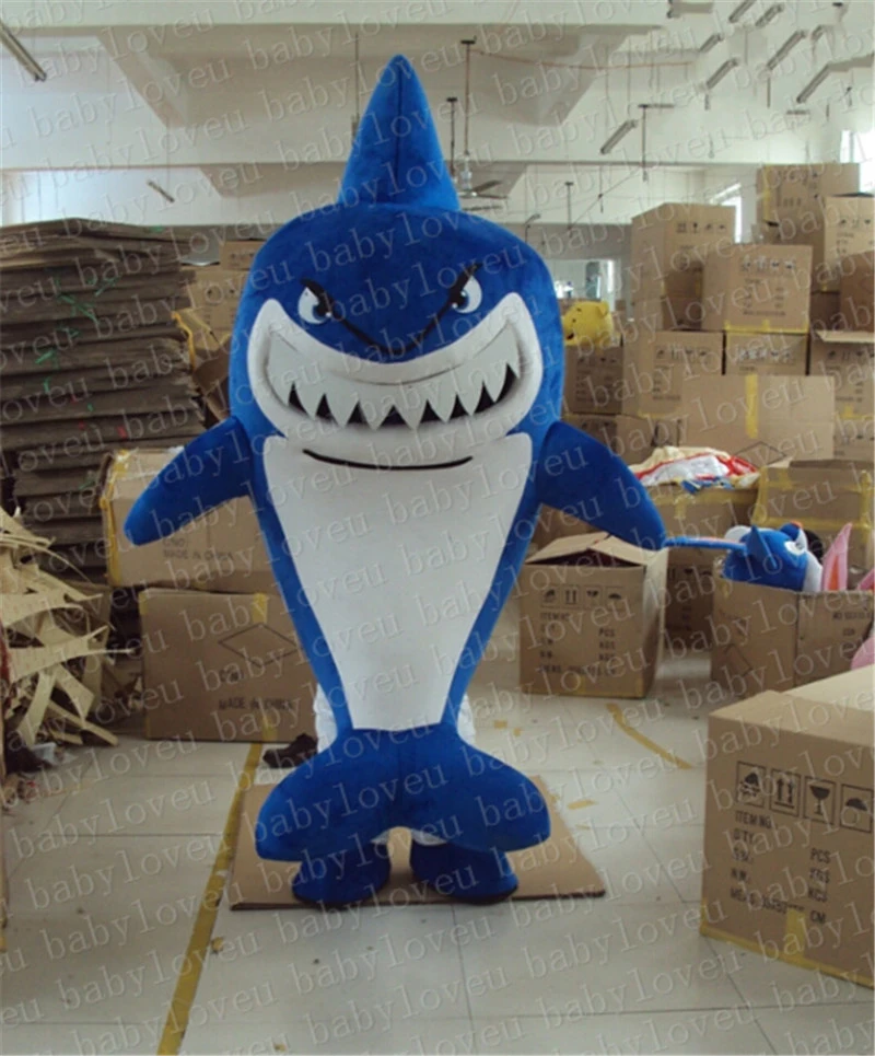 青サメ魚マスコット衣装ハロウィン衣装パーティー衣装恐竜ファンシードレスクリスマスギフト