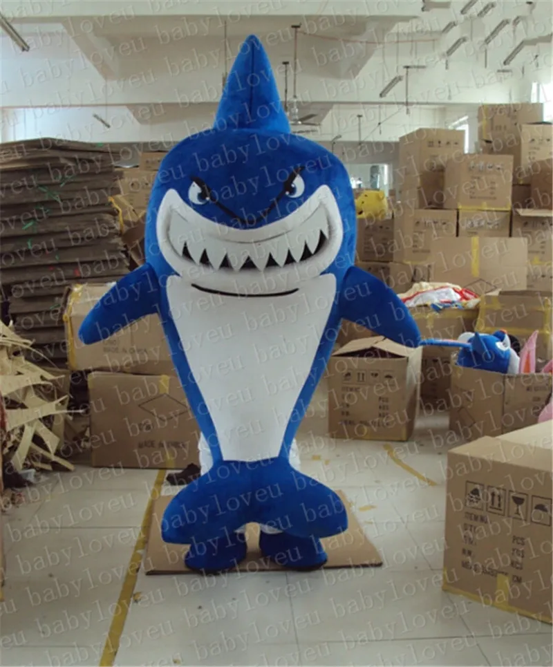 blue shark fish mascot costume halloween costumes party costume