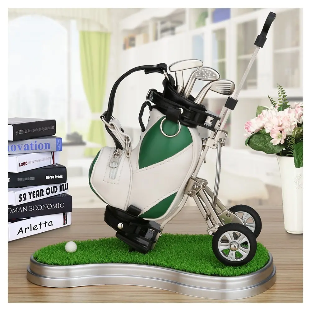 CRESTGOLF Golf trolley bag with 3 Parts of Aluminum Pen Golf Bag Penholder Golf Souvenir Golf Car Accessories