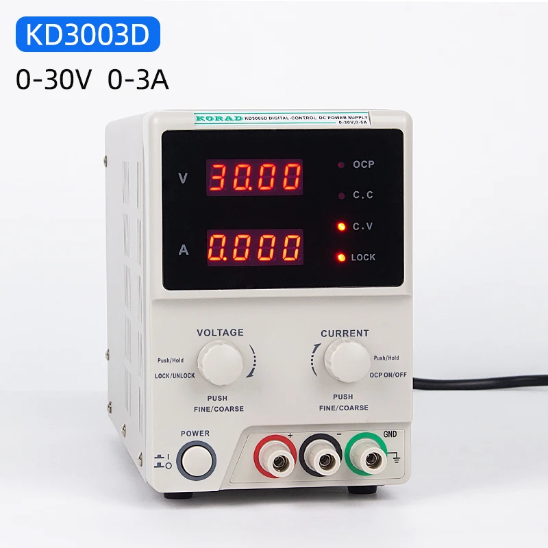 KA3003D KA3005D KORAD 30V 60V DC источник питания Цифровой Регулируемый лабораторный ранг линейный прецизионный переменный Регулируемый переключатель 220V - Цвет: KD3003D(30V3A)