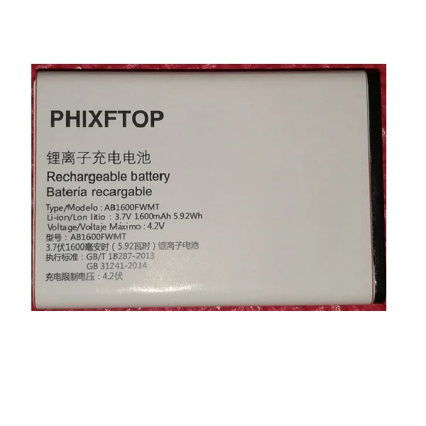 Оригинальный аккумулятор PHIXFTOP E116 для Xenium CTE116 батарея AB1600FWMT philips Smart мобильный