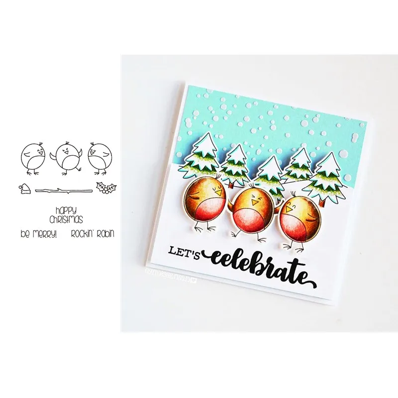 

CELEBRATE CHRISTMAS Transparent Clear Silicone Stamp Set for scrapbooking/photo album Decorative rubber stamps for card making