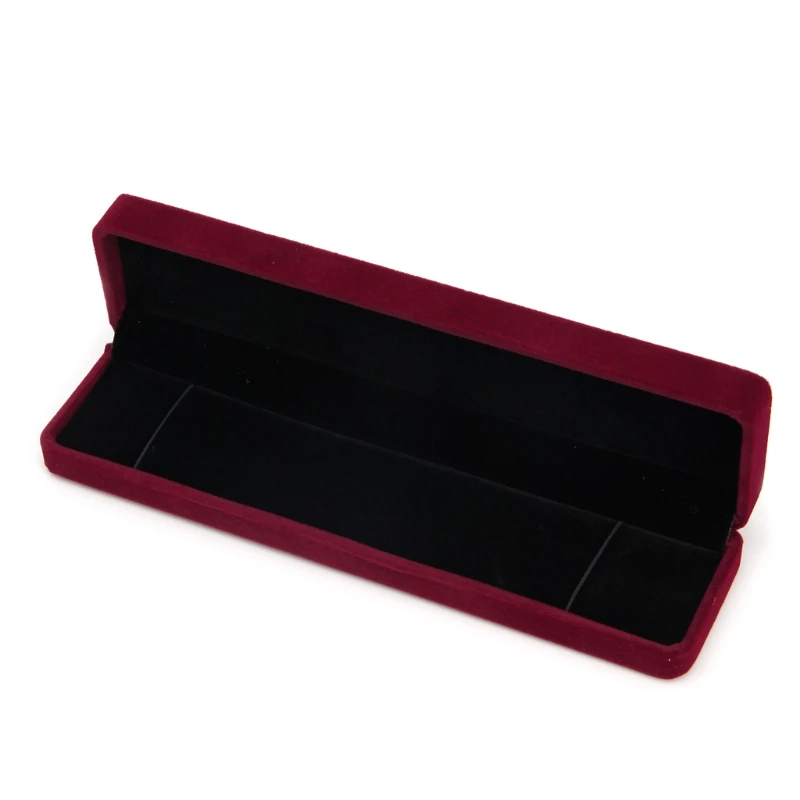 JAVRICK, 1 шт.,, органайзер для ювелирных изделий, длинное ожерелье, коробка для хранения, органайзер, чехол для дисплея, 4 цвета - Цвет: Jujube Red