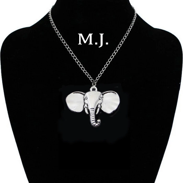 

Original Men New Retro Elephant Choker Necklace Cute Vintage Silver Pendant Necklace Women Costume Jewelry Gift Bijoux