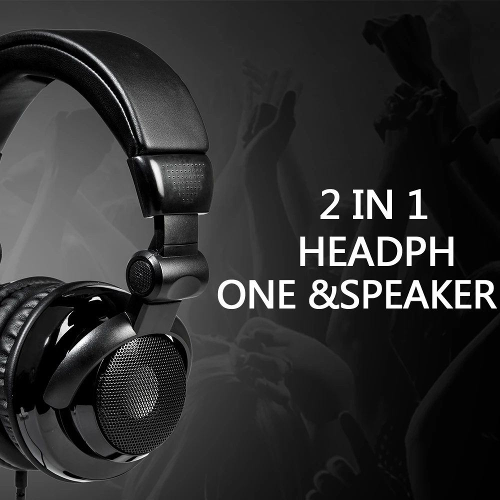 Foldable wired headset for playing external headphones mini subwoofer