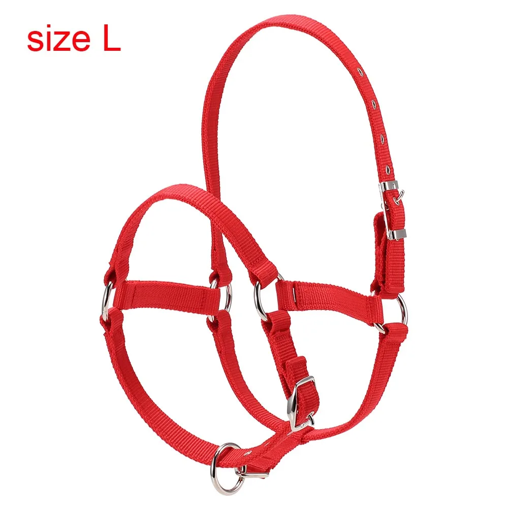 6 мм утолщенный для верховой езды Прочный воротник для головы лошади Холтер уздечка оборудование для верховой езды аксессуары для лошадей - Цвет: red L