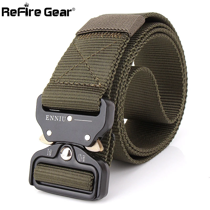 

New Tactical Gear Heavy Duty Military Combat Belt Men SWAT Knock Off US Soldier Army Belt Casual Metal Buckle Nylon Belts 3.8cm