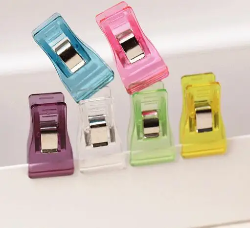 

Hot Selling 50pcs Colorful Plastic Wonder Clips For Patchwork Sewing DIY Craft Mixed Colors for Home Handmade Accessories