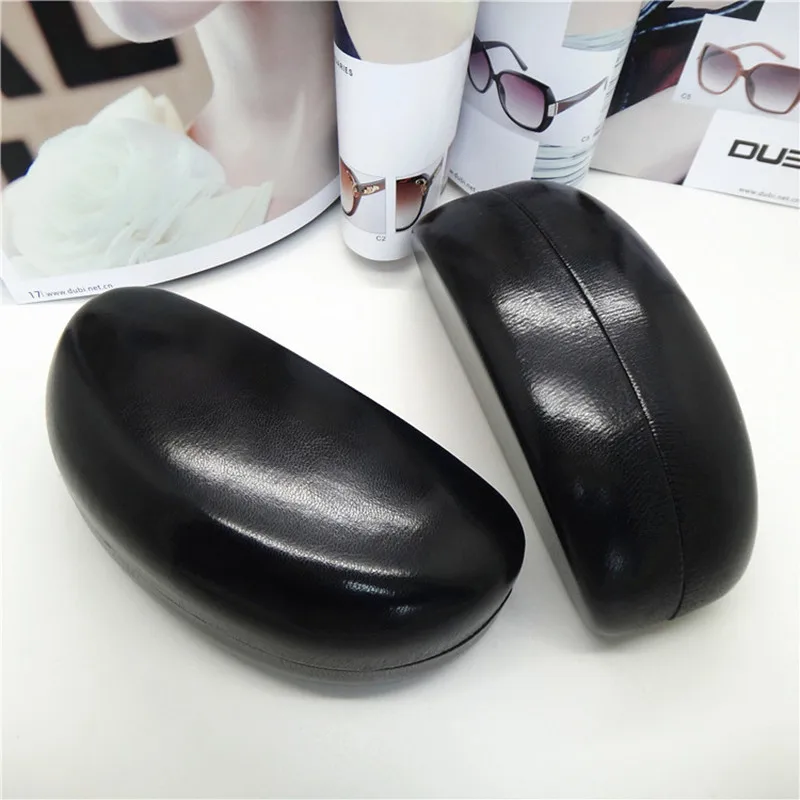 Big hard sunglasses case PU black solid fashion glasses case Eyeglass