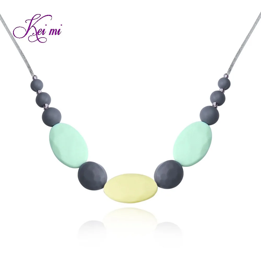 New fashion jewelry silicone beads pendant necklaces women simple Bohemia necklace font b christmas b font
