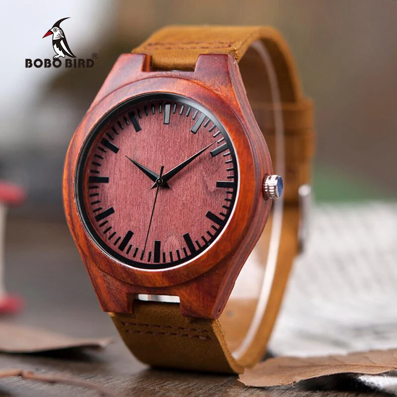 BOBO BIRD V-L15 Rose Wood Watch Mens Simple Gift Item Japan 2035 Movement Quartz Watch for Male New Arrival 2018