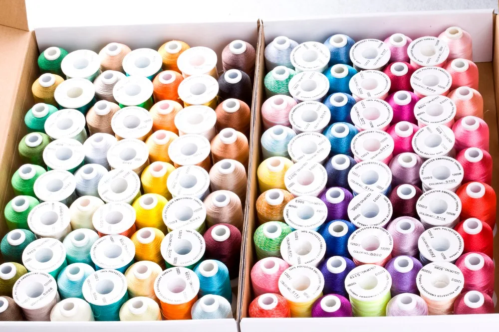 Polyester thread for computer embroidery Machine 120 Colors and 500m each
