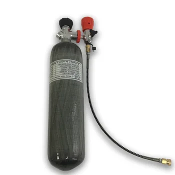 Kaufen AC10331 Scuba Tank Carbon Faser 3L Pcp Hochdruck Zylinder 4500psi Luftgewehr Pistole SCUBA Tauchen Paintball Tank Airsoft Acecare