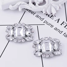 EYKOSI 2 шт. Стразы сплав стекло обувные зажимы элегантные декоративные пряжки модные украшения 10B00359