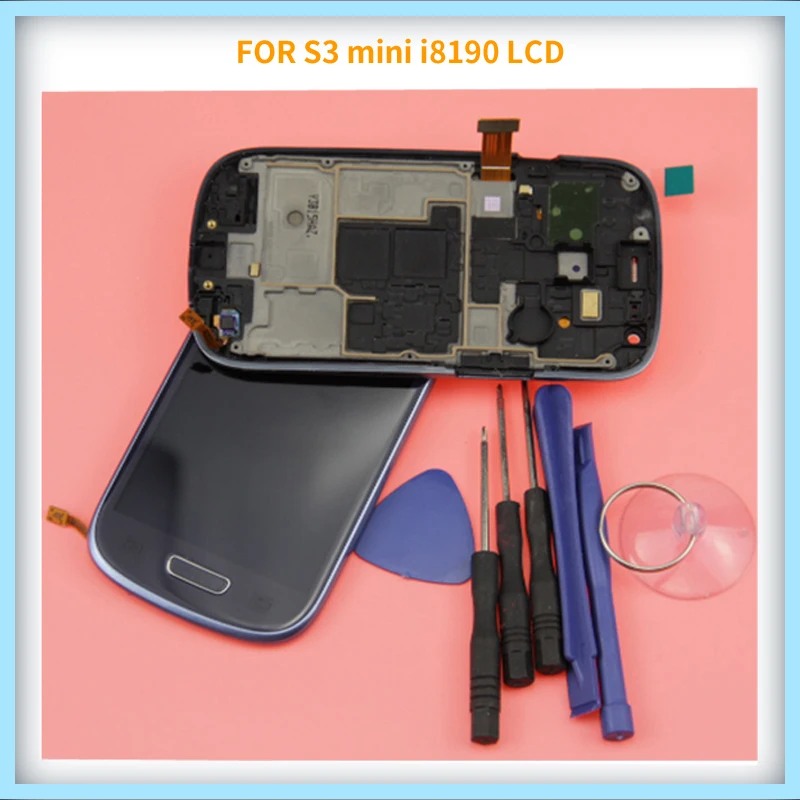 

i8190 lcd For Samsung S3 Mini I8190 LCD Display Digitizer Touch Screen Full Assembly Parts For samsung i8190 display s3 mini lcd