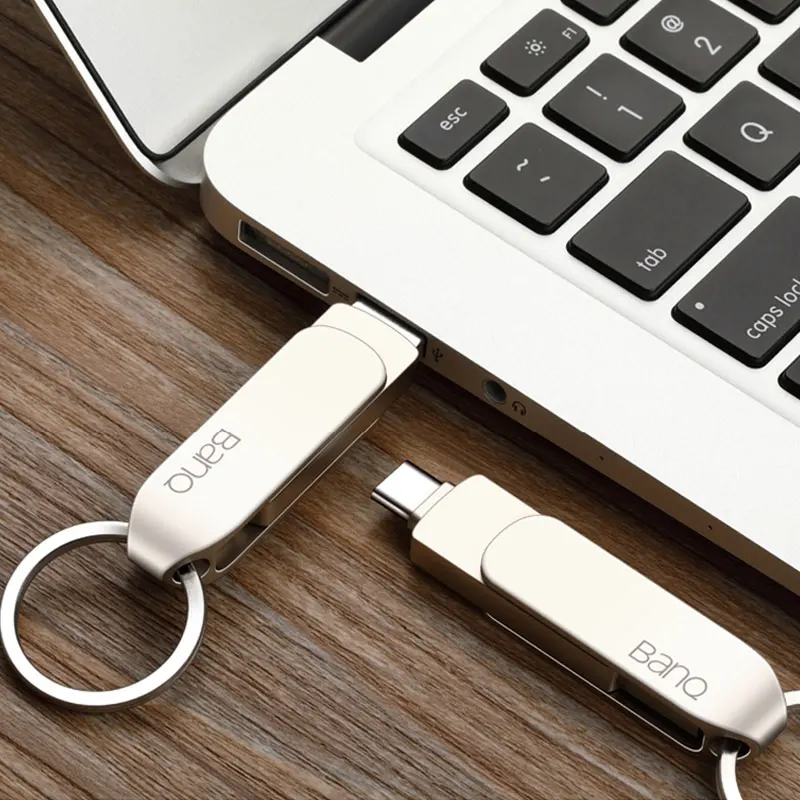 BanQ C90 USB флеш-накопитель 32 Гб OTG металлический USB 3,0 флеш-накопитель ключ 64 Гб Тип C3.1 высокоскоростной мини-флеш-накопитель карта памяти