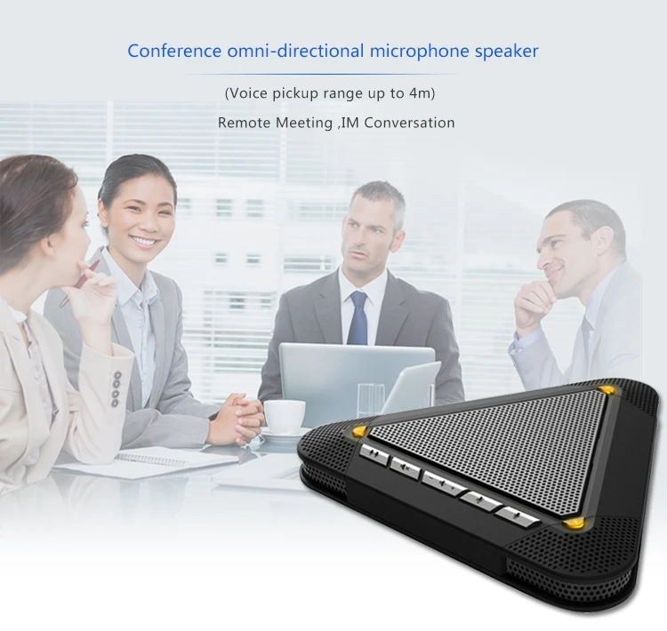 Tenveo المهنية A300 USB احادي فيديو مؤتمر غرفة ميكروفون 4 M التقاط المسافة خلفية الضوضاء Speakphone