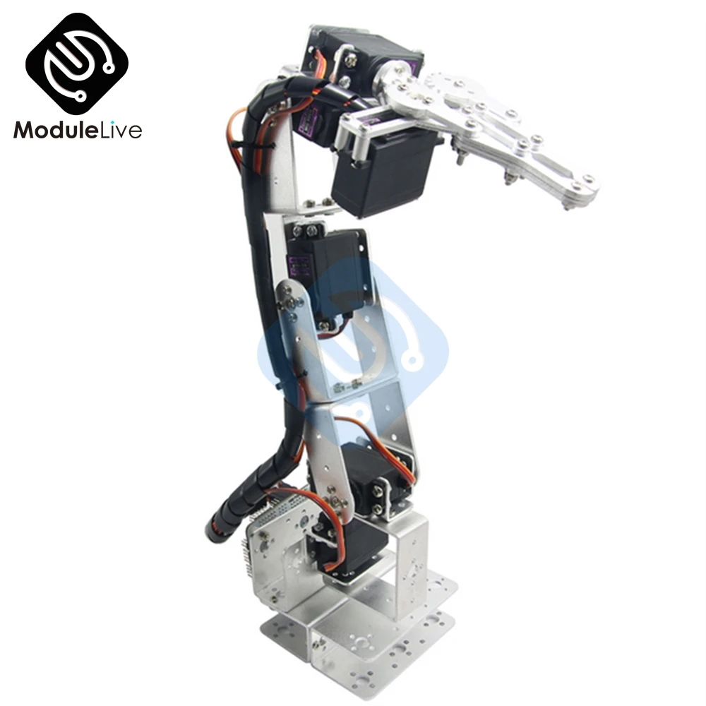 ROT3U 6DOF алюминиевая рука робота механический Роботизированный зажим коготь для Arduino серебро