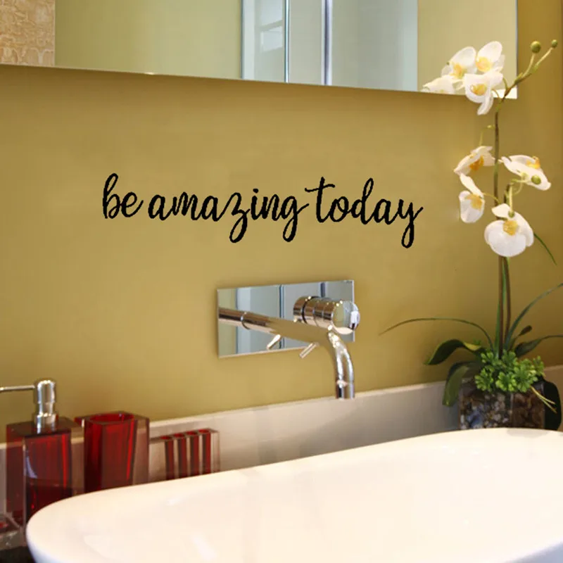 

Be Amazing Today Quotes Wall Sticker Home Decor Decorative Bedroom Living room Decal Wall Mural Muraux Stickers On The Wall