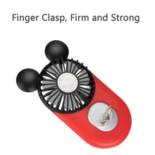 Лето мультфильм Микки вентилятор Ручной USB Электрический мини-ручной перезаряжаемый ультра-тихий вентилятор охлаждения с бесплатным мужское кольцо