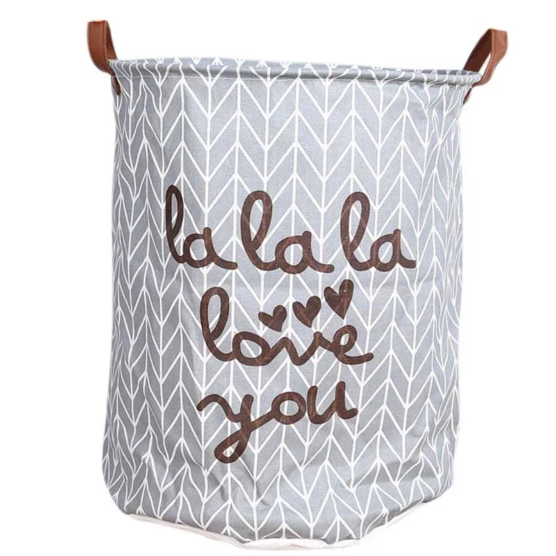 

40*50cm New Folding Laundry Basket Yellow Arrow Couple Storage Barrel Large Laundry Storage Basket Toy Clothes Storage Basket