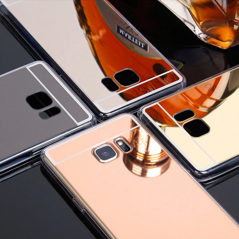 Чехол с зеркальным покрытием для Samsung Galaxy A20 A30 A50 A7 A6 A8 Plus J2 J4 J6 J8 A9 2018 мягкий
