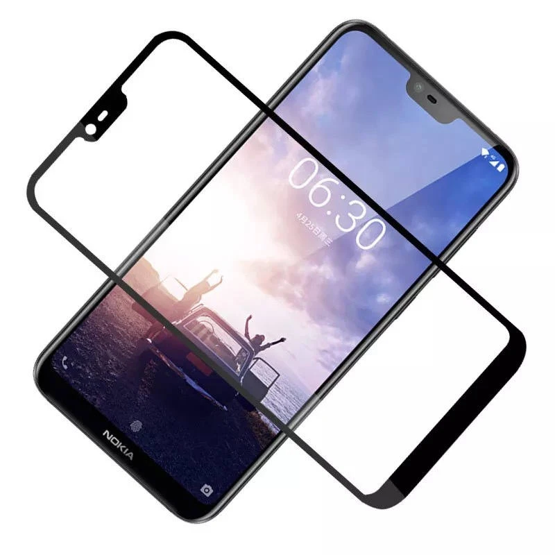 3D закаленное стекло для Nokia X6 2018 Полное покрытие экрана Взрывозащищенная
