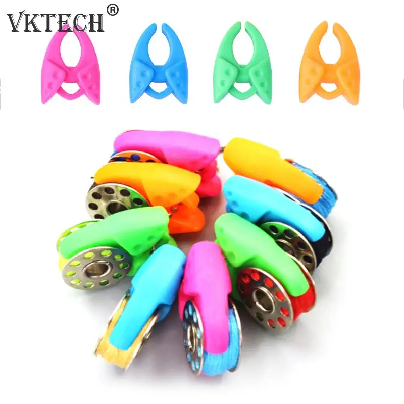 12pcs Bobbin Clips Thread Roller Fixed Wrapped Clamp Silicone Sewing