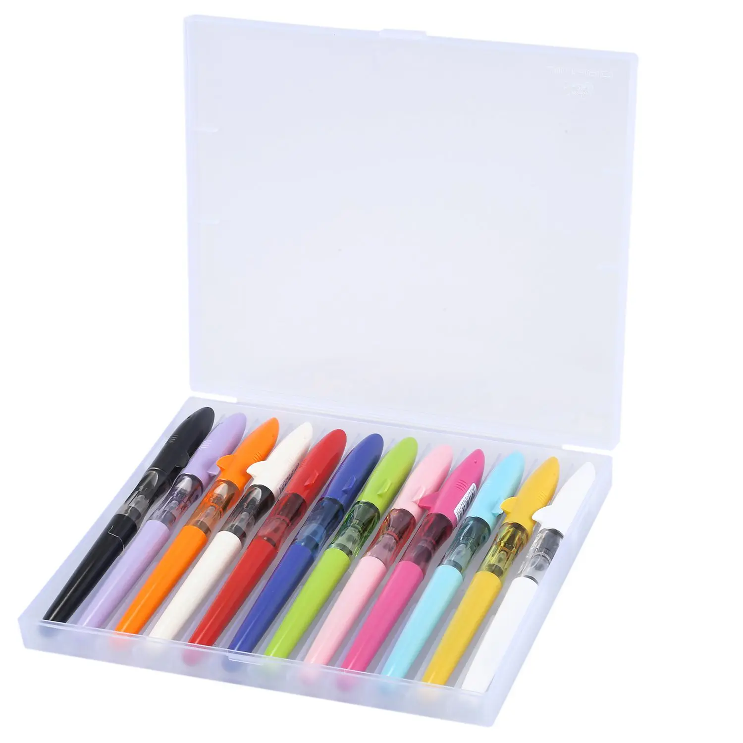 

12pcs/box JINHAO SHARK Series Fountain Pen Candy Color Kawaii Shark Cover Student Practise Ink Pen with A Box