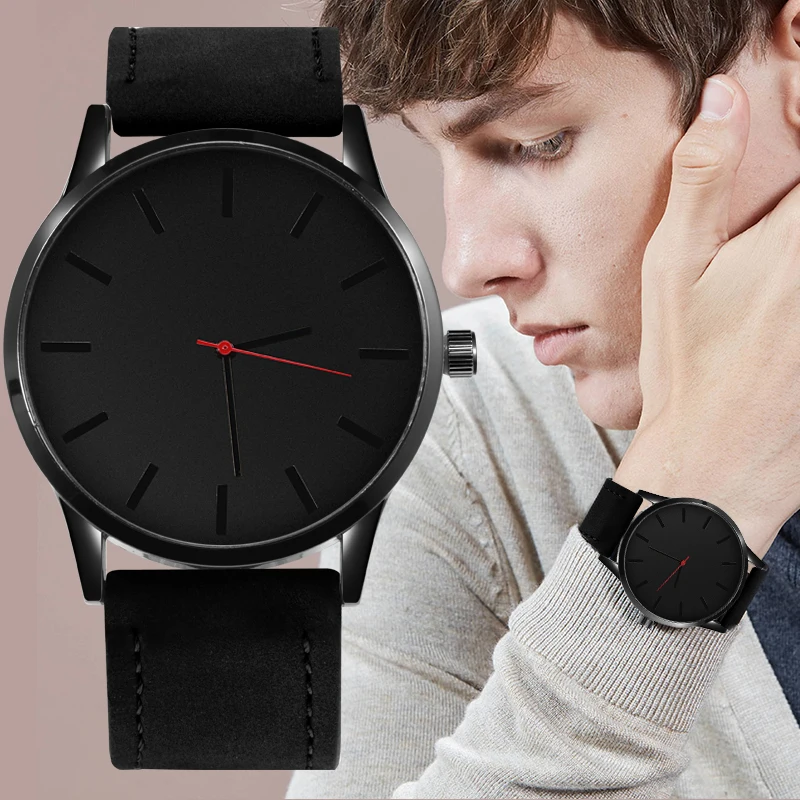 Reloj Hombre, мужские спортивные наручные часы, мужские часы с кожаным ремешком, простые дизайнерские кварцевые часы, мужские часы