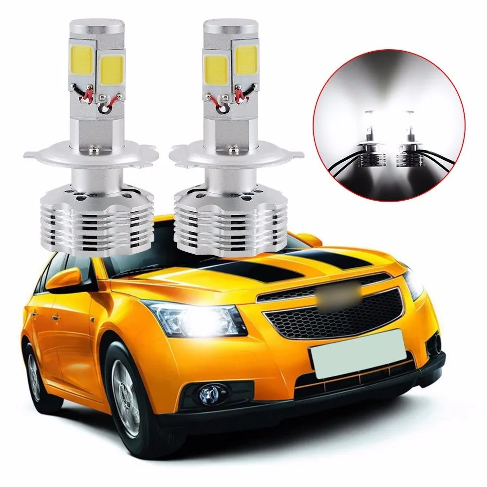 2Pcs 6000K H7 PX26D 80W LED Daytime Running Lights Bulb Universal 12V