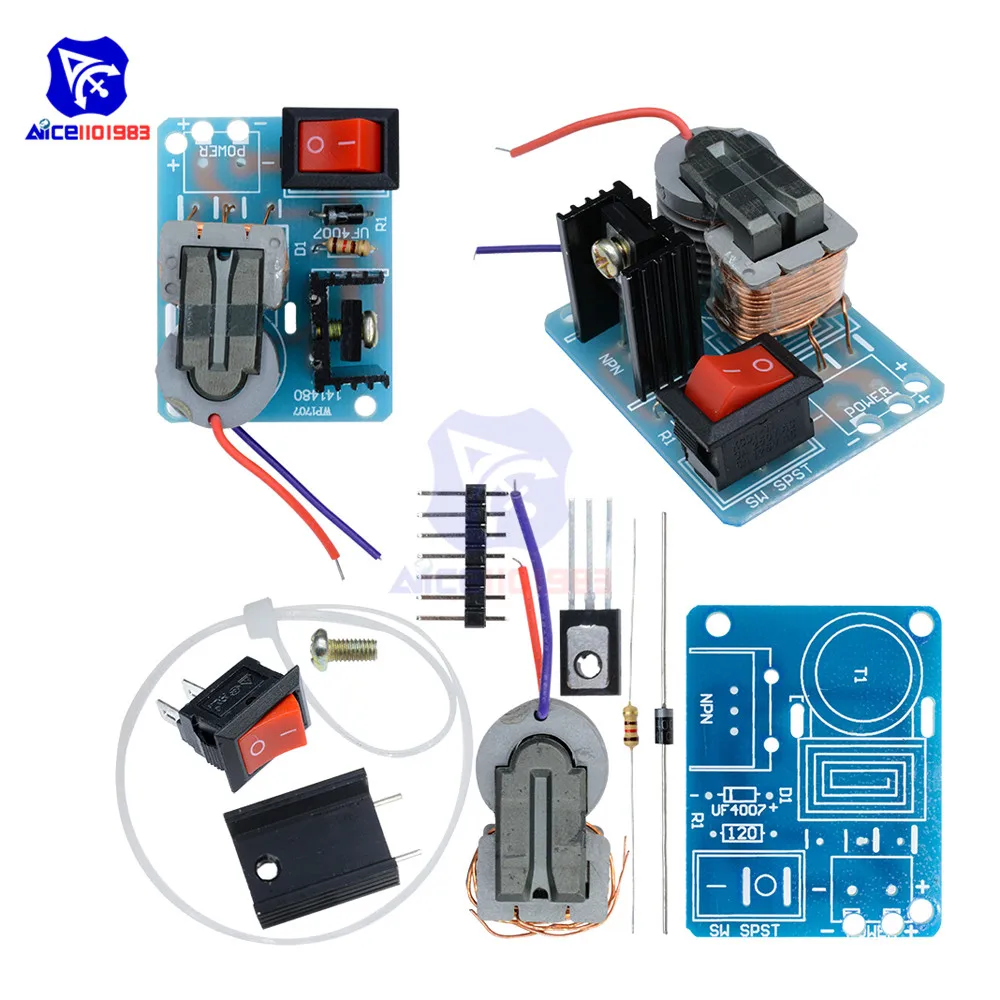 Высокая частота 15кВ трансформатор постоянного тока высокого напряжения дуговой зажигания Генератор Инвертор Boost Diy Kit электронный модуль платы блока программного управления