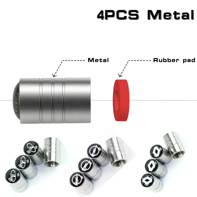 

4 pc/lot Metal Car Truck Bike Motorcycle Tyre Tire Valve Core Caps Wheel Valve Stem Cap Dust Cover Caps on Car Wheels